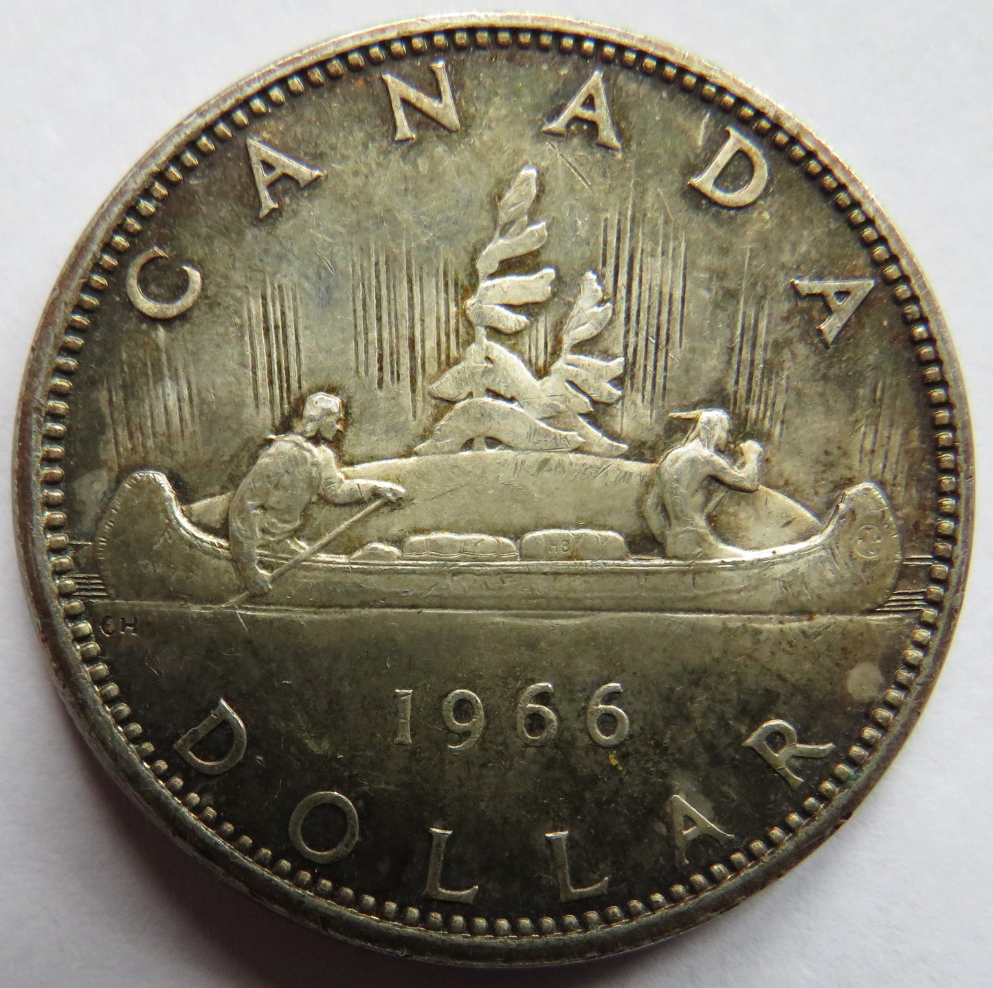 1966 Queen Elizabeth II Canada Silver $1 One Dollar Coin