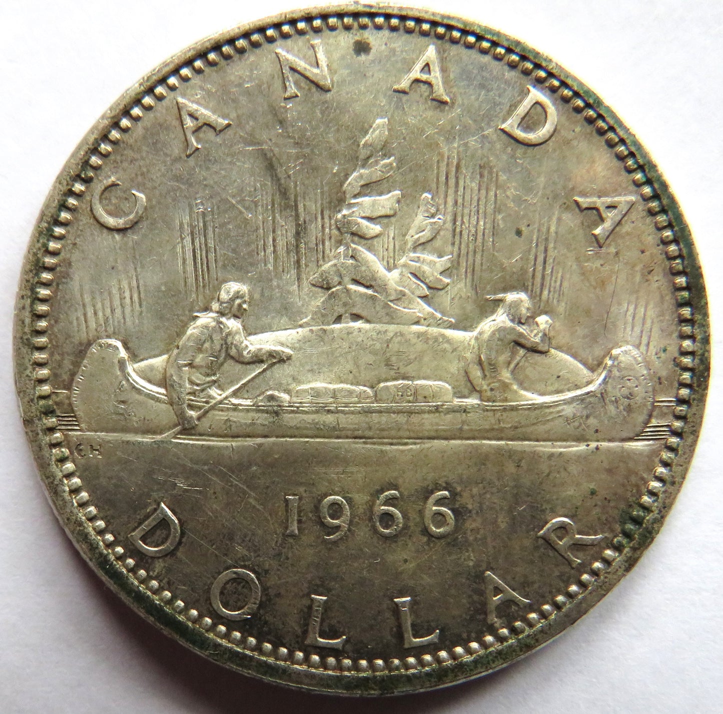 1966 Queen Elizabeth II Canada Silver $1 One Dollar Coin
