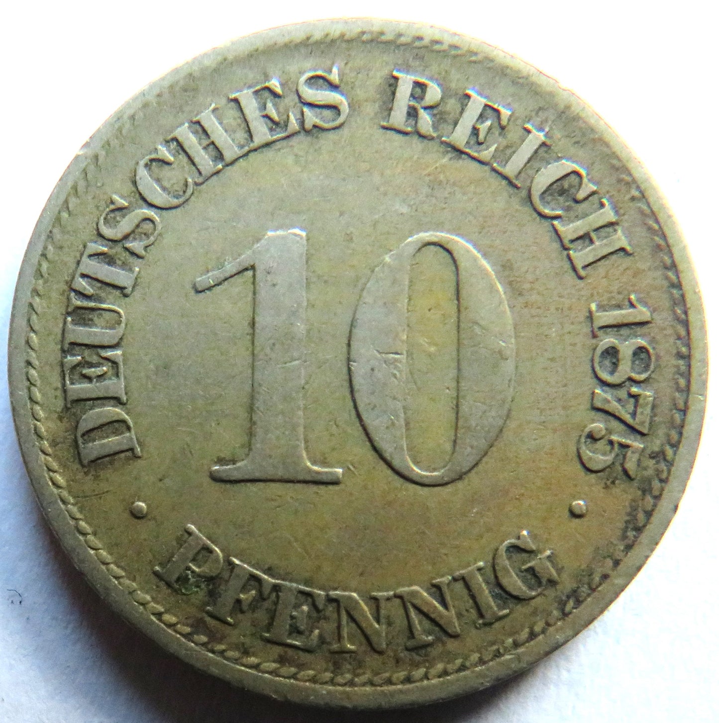 1875-E Germany - Empire 10 Pfennig Coin