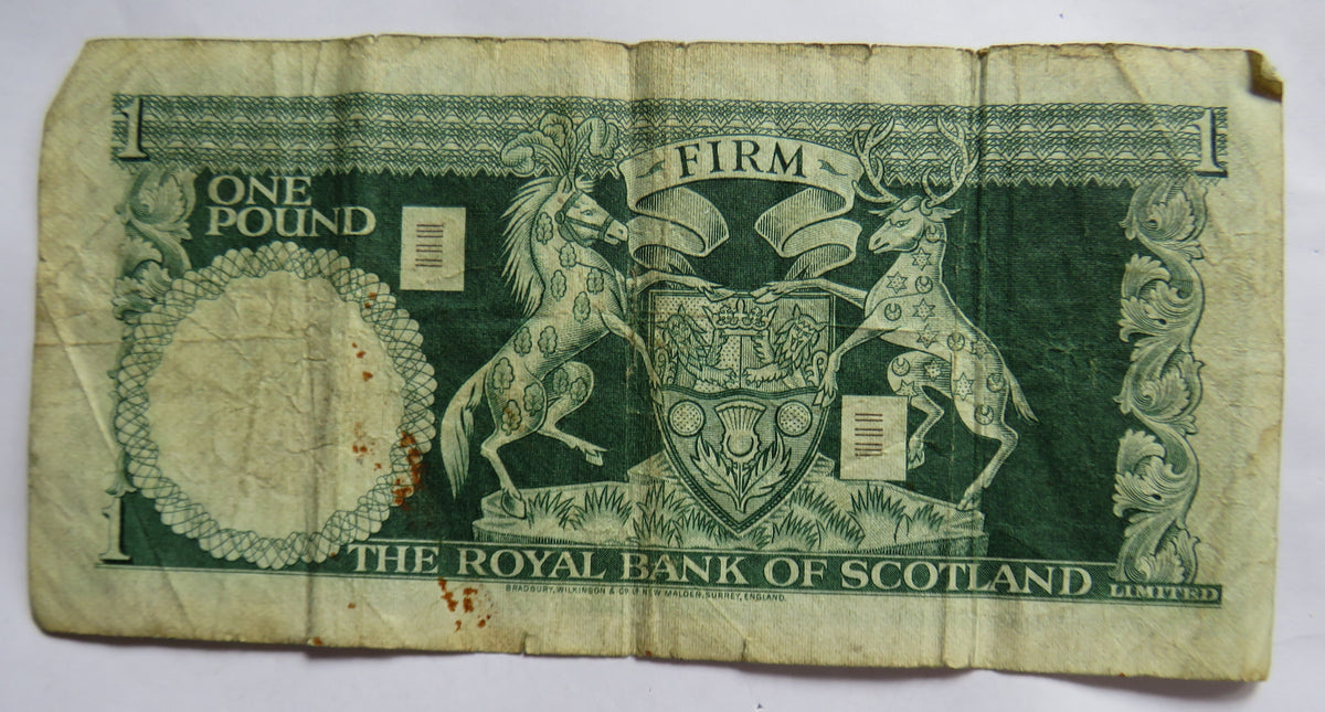 1969 The Royal Bank of Scotland £1 One Pound Banknote