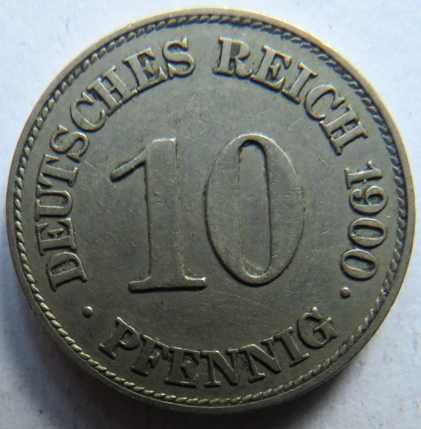 1900-E Germany - Empire 10 Pfennig Coin