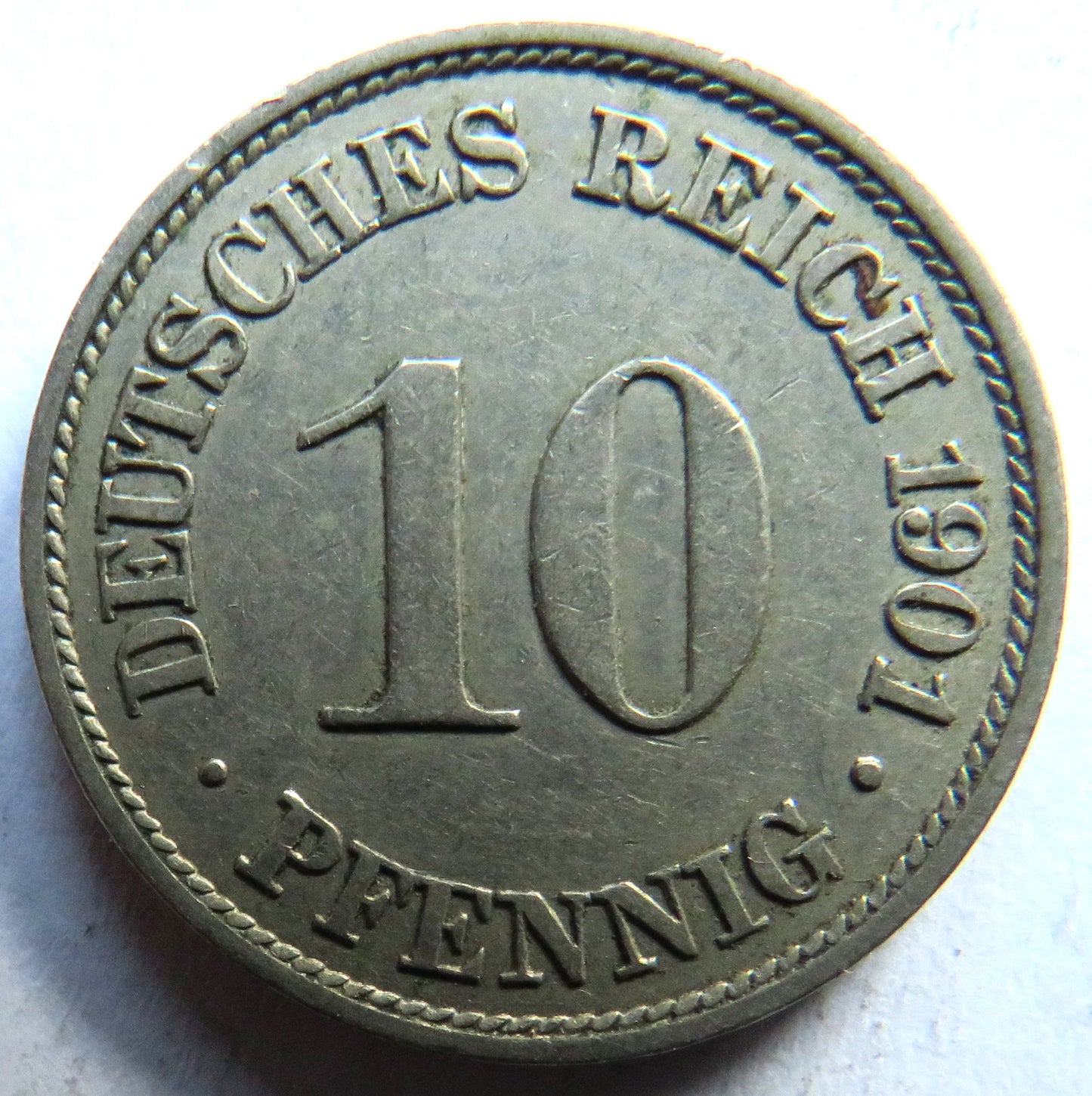 1901-A Germany - Empire 10 Pfennig Coin