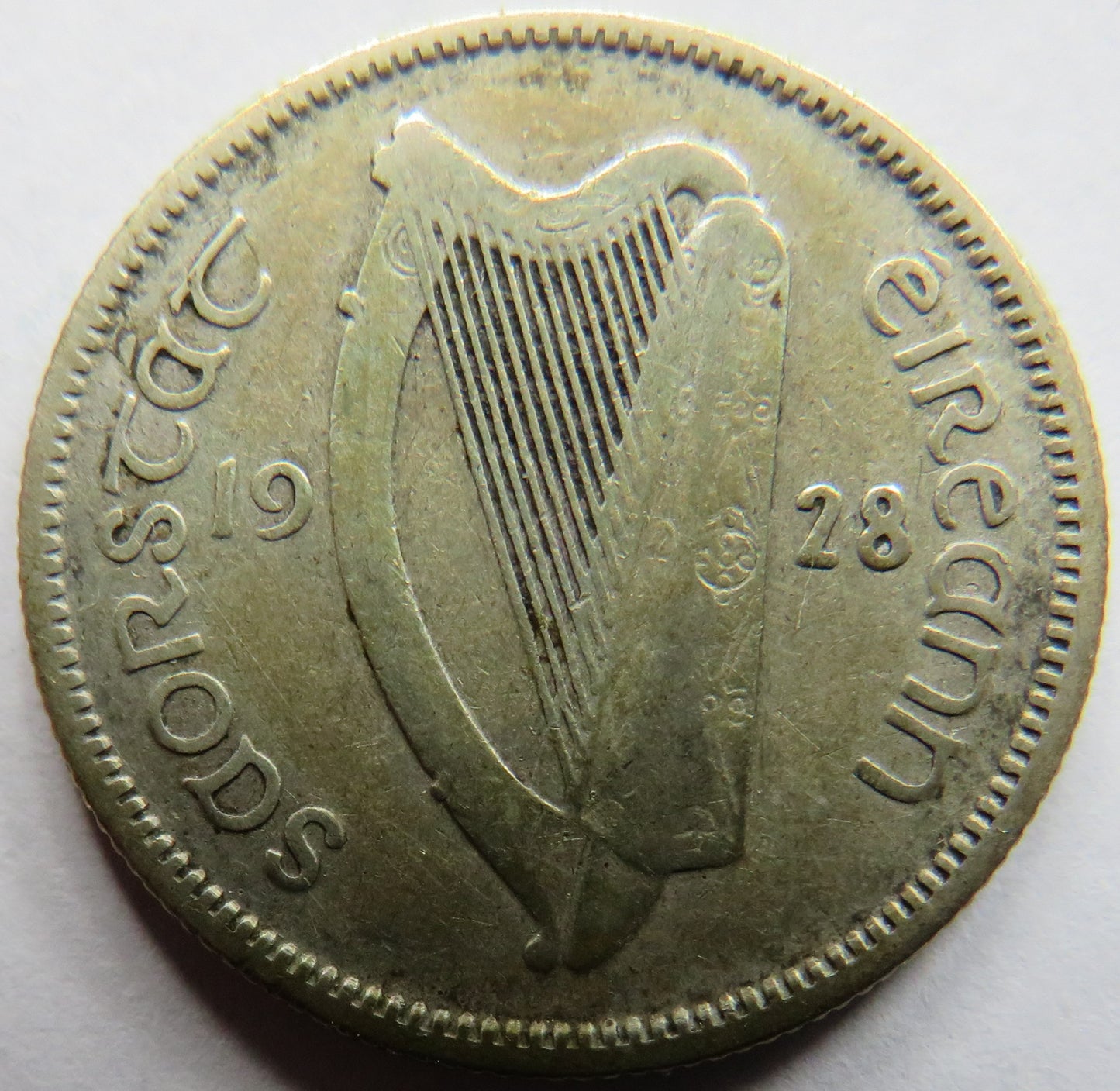 1928 Ireland Eire Silver Shilling Coin