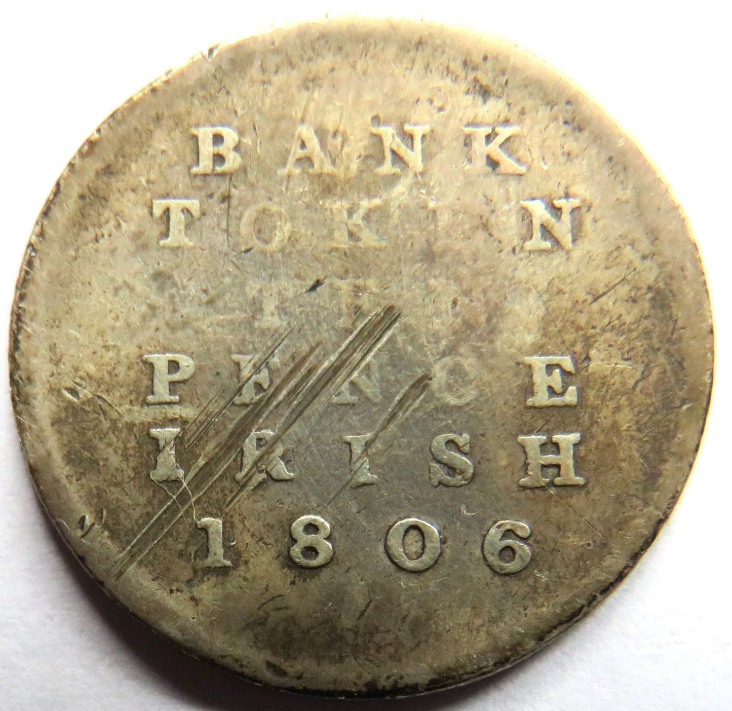 1806 King George III Silver Ten Pence Irish Bank Token