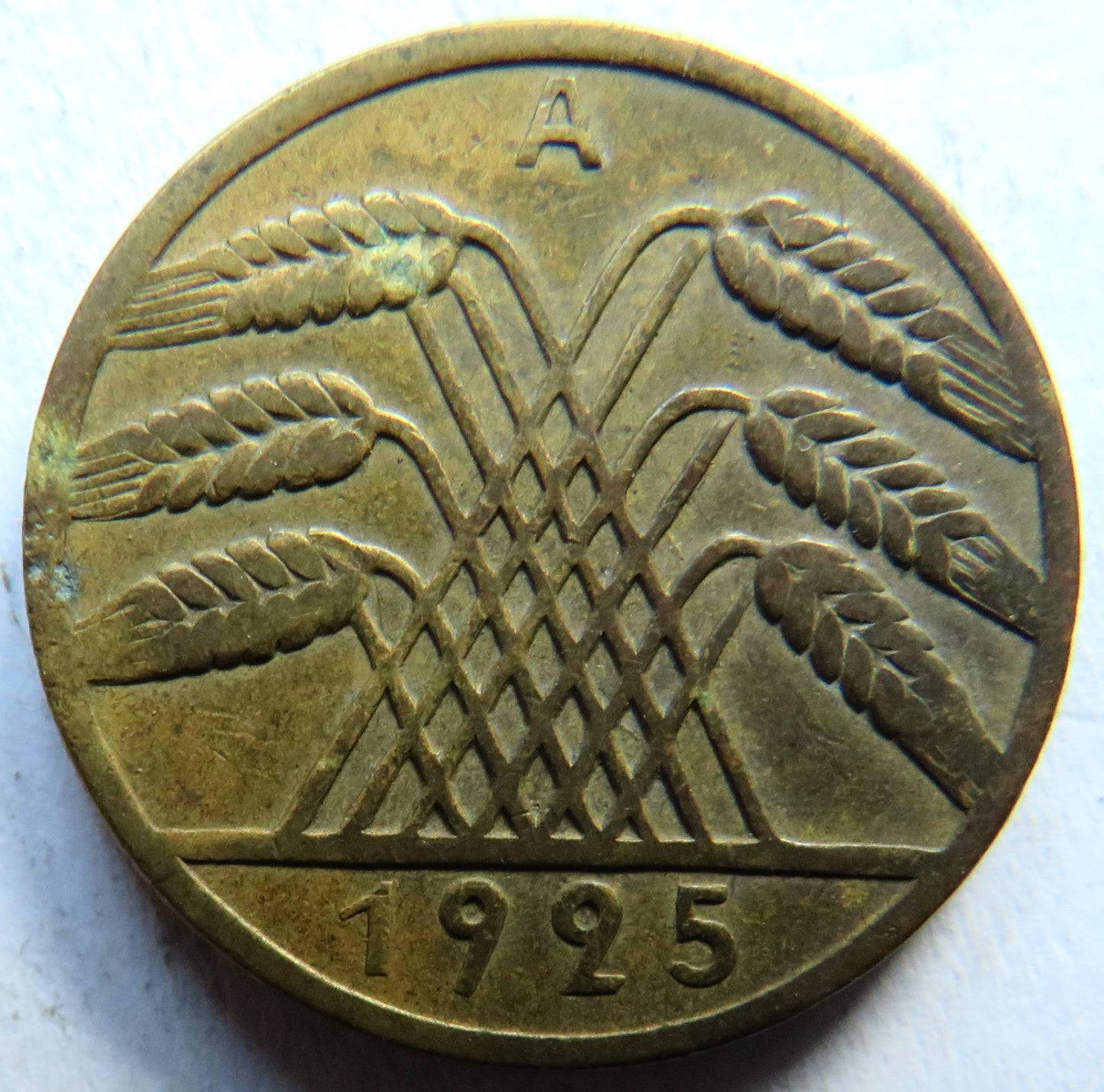 1925-A Germany - Weimar Republic 10 Reichspfennig Coin