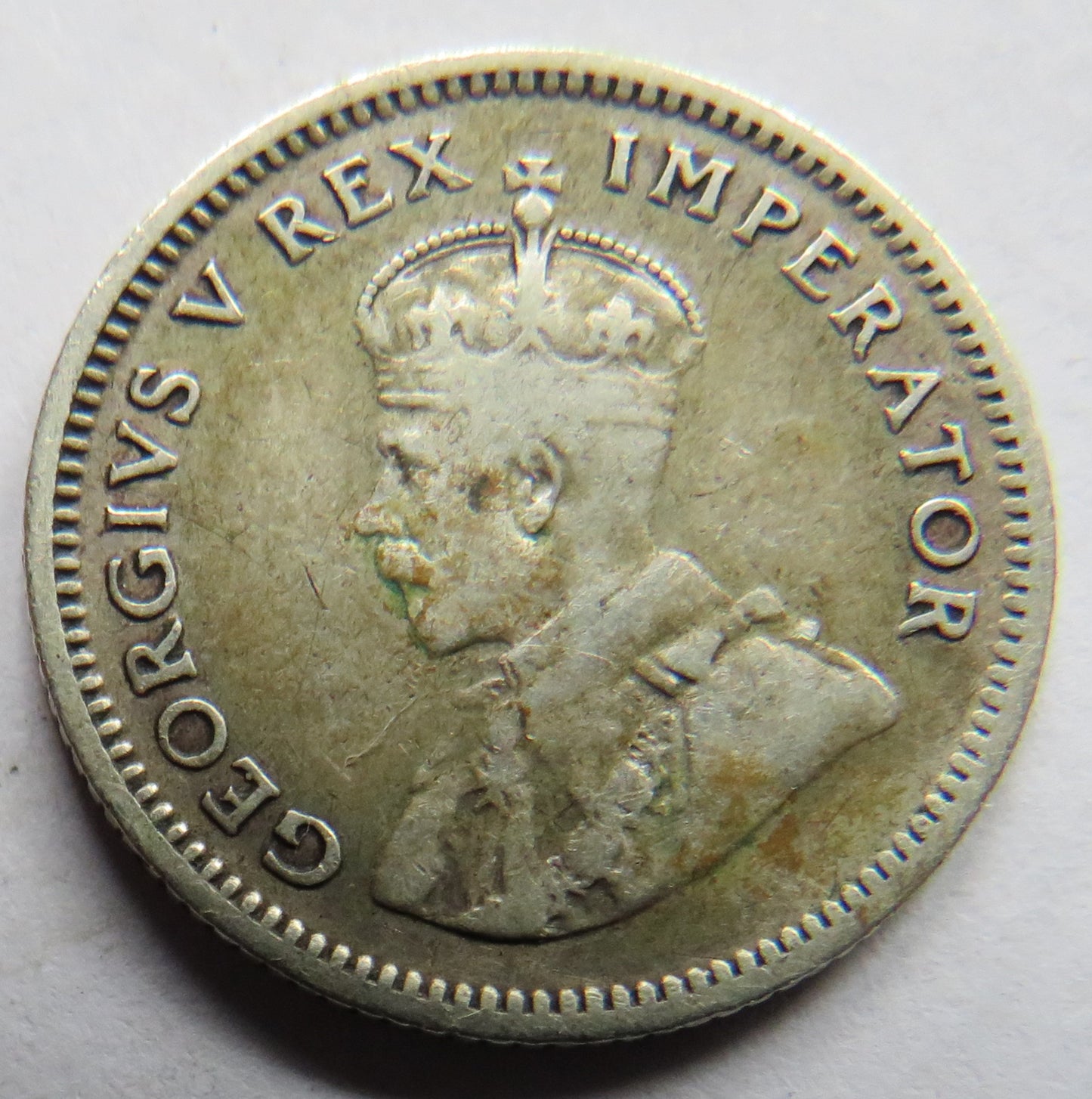 1934 King George V South Africa Silver Sixpence Coin