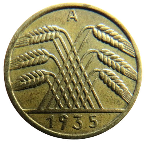 1935-A Germany - Weimar Republic 10 Reichspfennig Coin