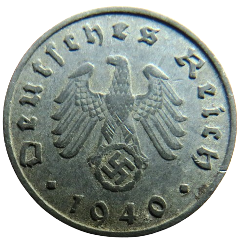 1940-B Germany - Third Reich 10 Reichspfennig Coin - WWII