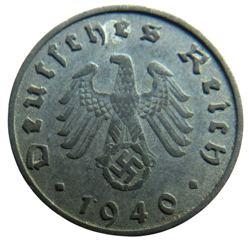 1940-B Germany - Third Reich 10 Reichspfennig Coin - WWII