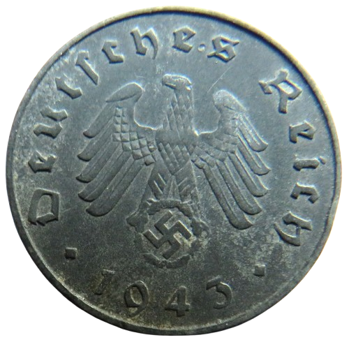 1943-A Germany - Third Reich 10 Reichspfennig Coin - WWII