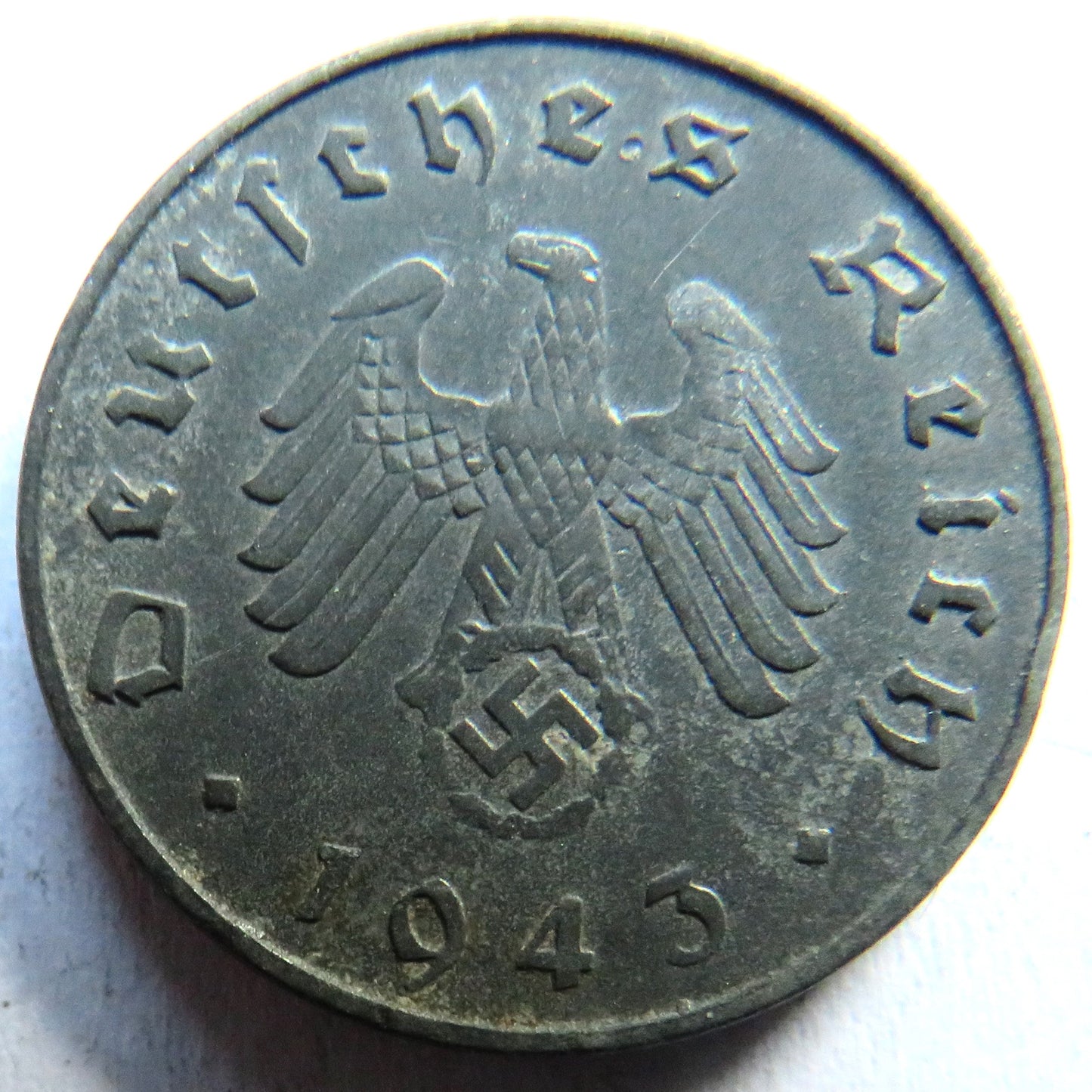 1943-A Germany - Third Reich 10 Reichspfennig Coin - WWII