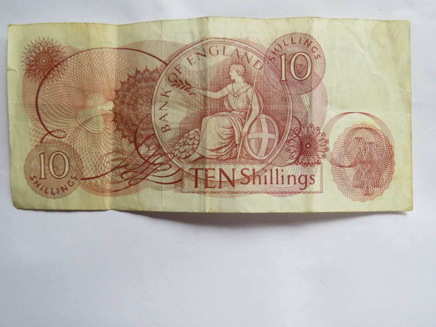 C.1967 Bank of England 10 Ten Shillings Banknote J.S. Fforde (72W)