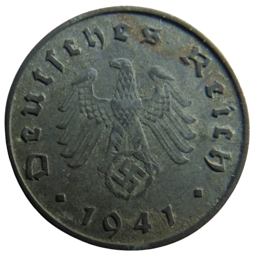 1941-A Germany - Third Reich 10 Reichspfennig Coin - WWII