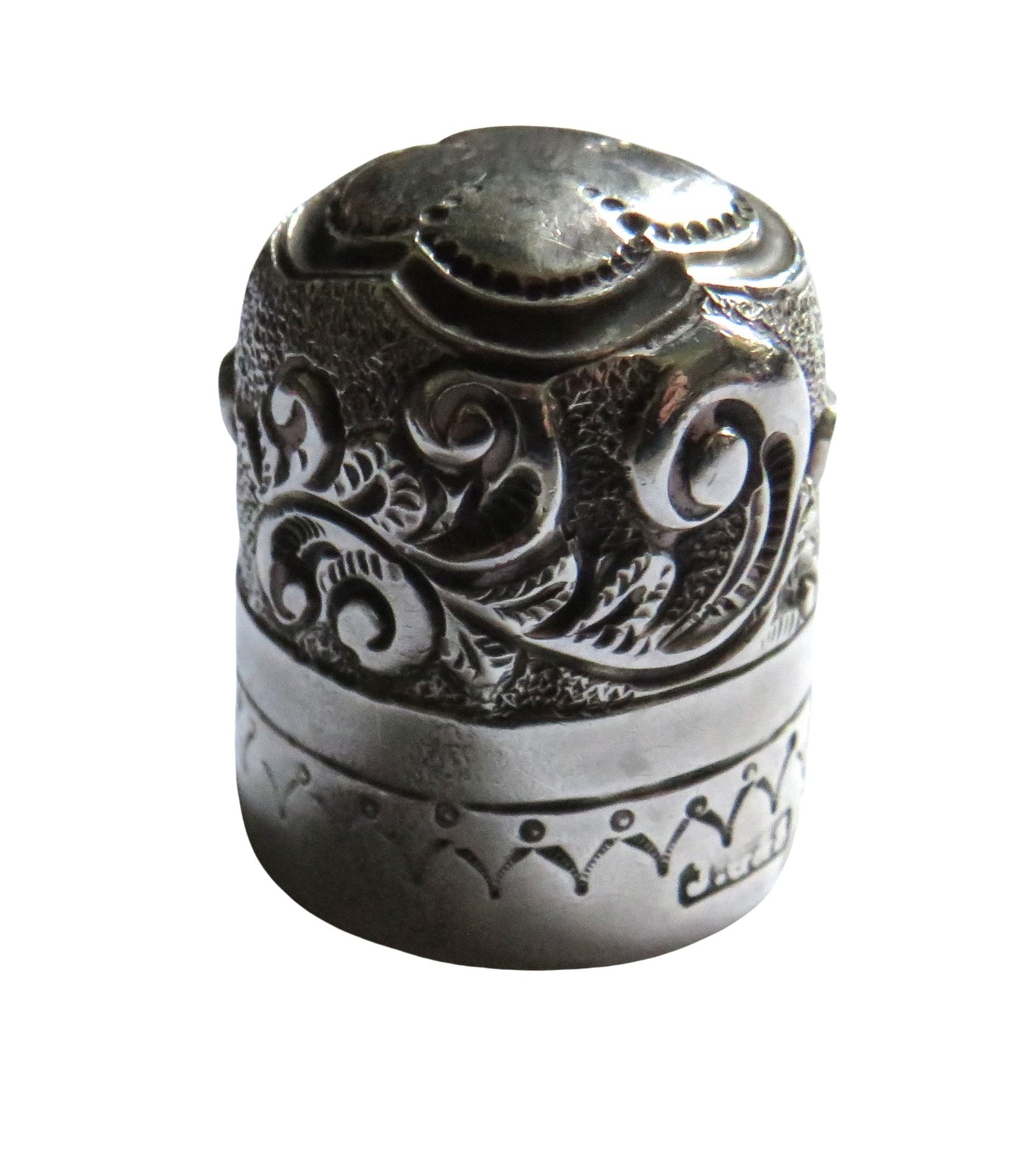 Antique Silver Ornate Thimble Hallmarked London 1896 John Grinsell & Sons