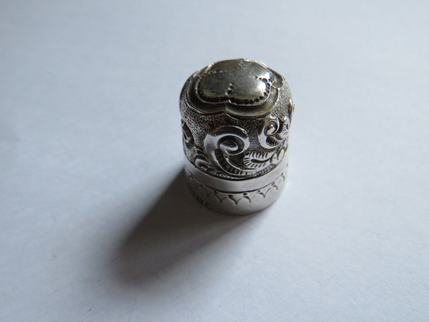 Antique Silver Ornate Thimble Hallmarked London 1896 John Grinsell & Sons