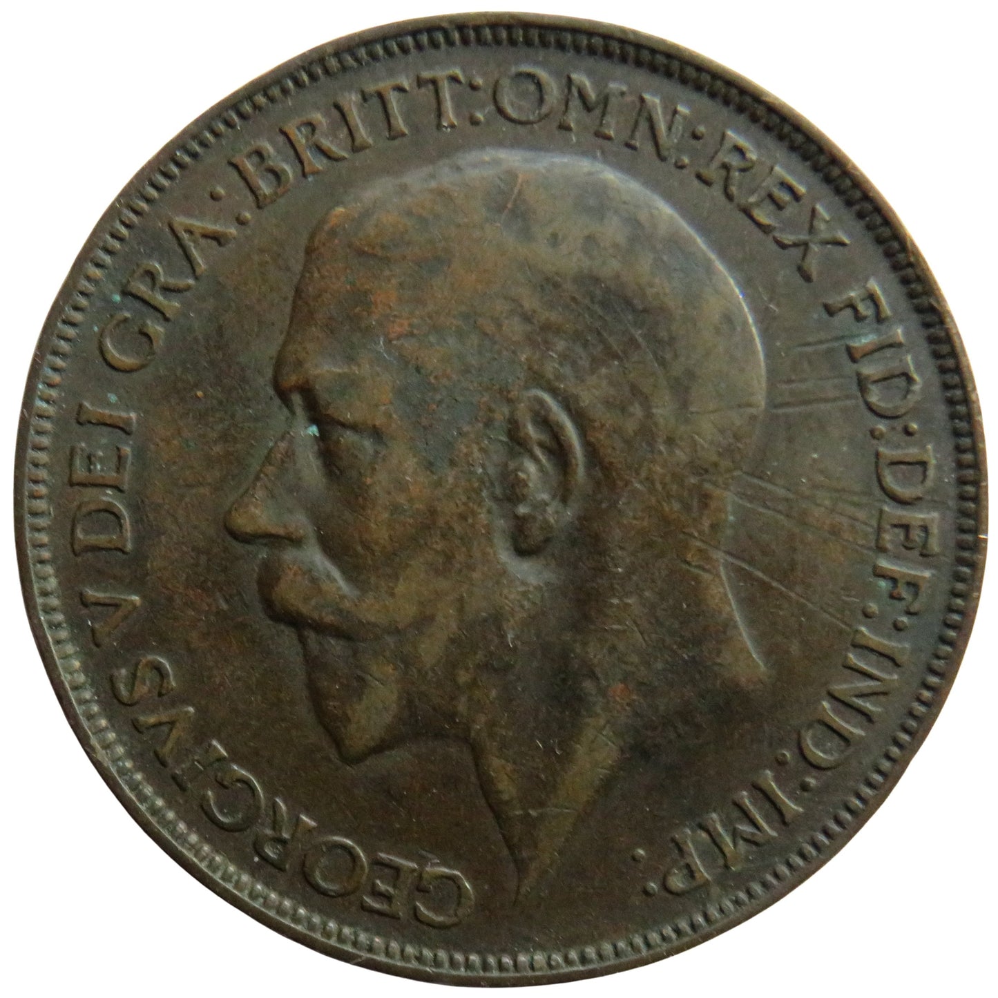 1926 King George V One Penny Coin - Great Britain