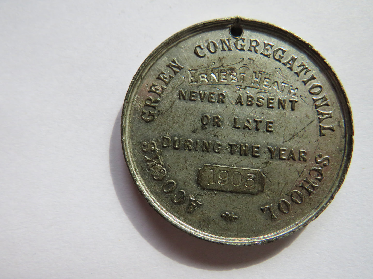 1903 Acocks Green Congregational School Medal