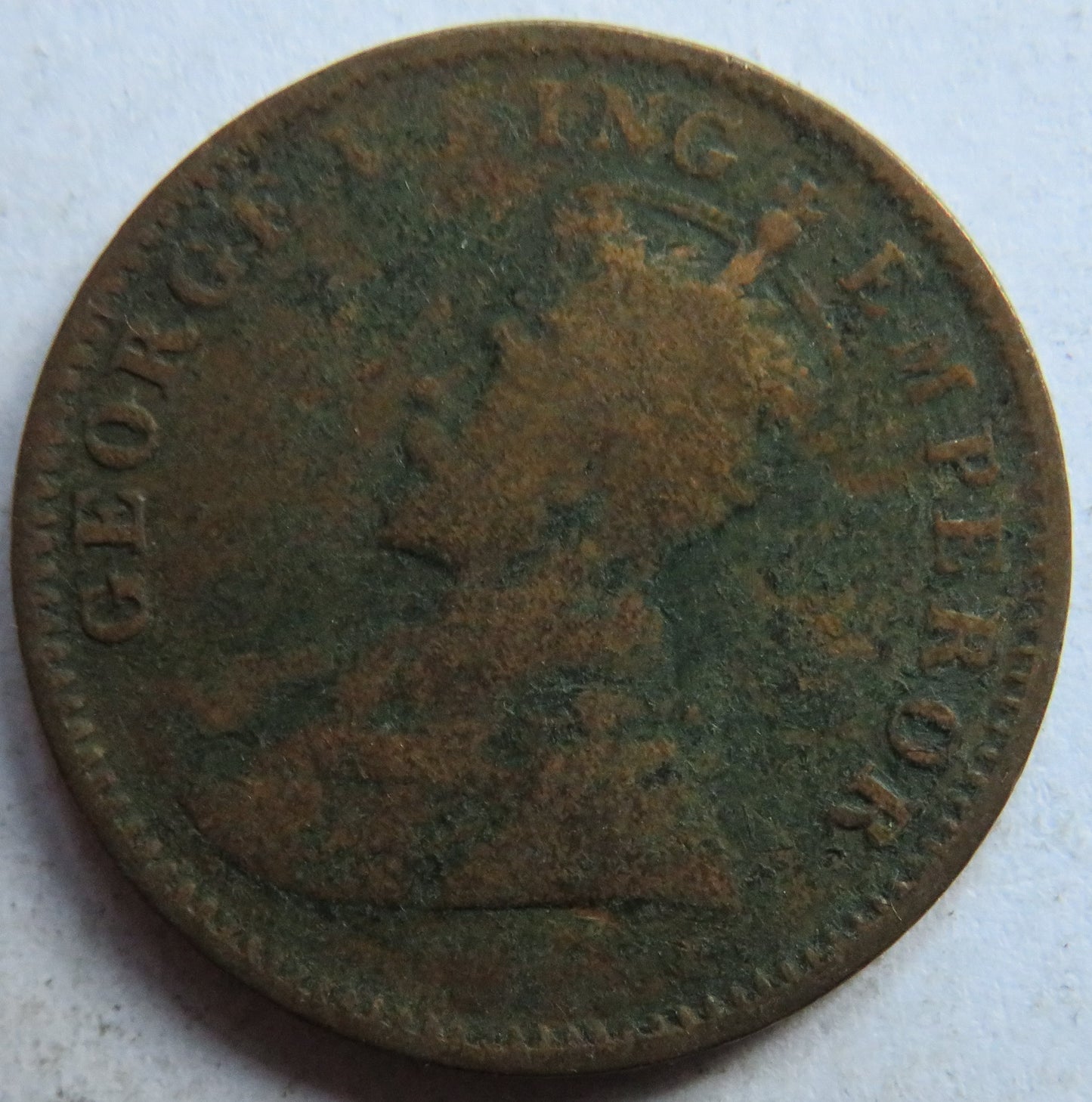1920 King George V India 1/4 Anna Coin