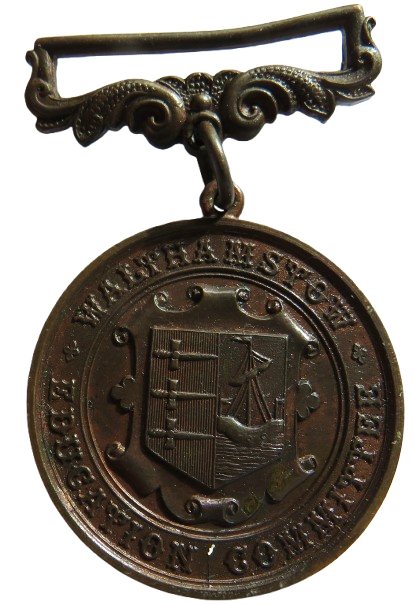 1906 Walthamstow Education Committee Attendance Antique Medal