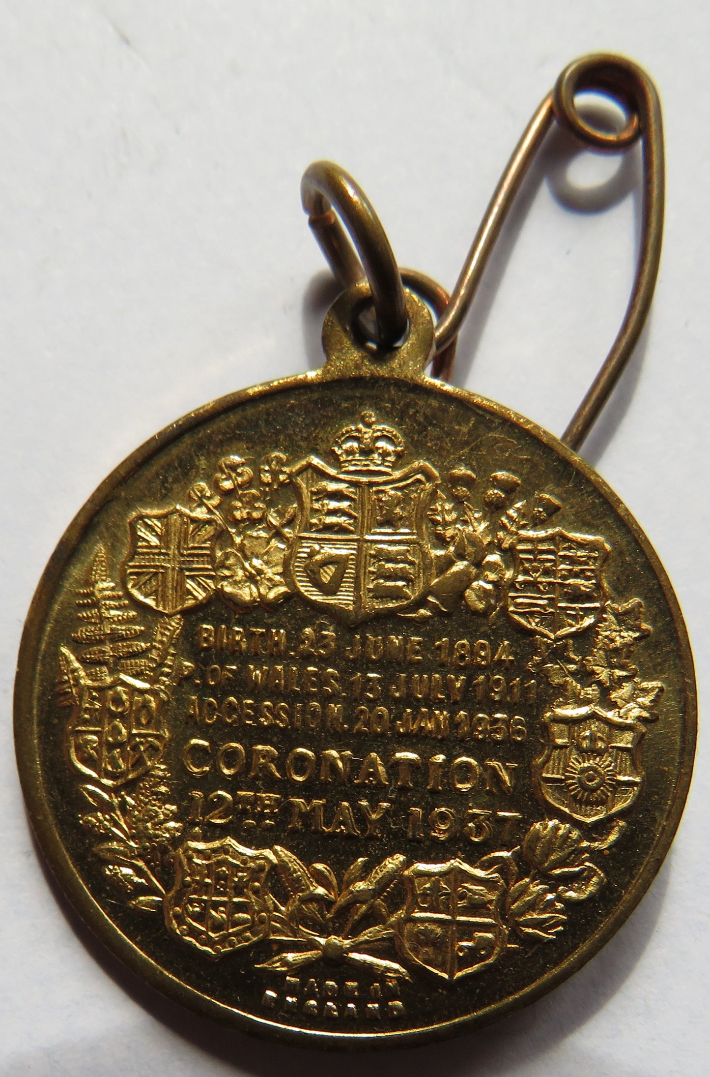 1937 King Edward VIII Coronation Souvenir Medal