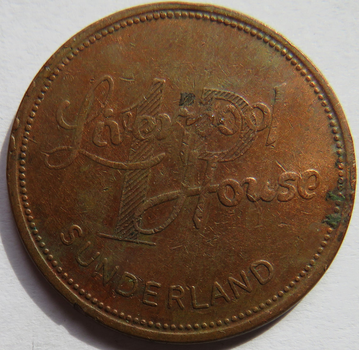 Liverpool House Sunderland 1d One Penny Token