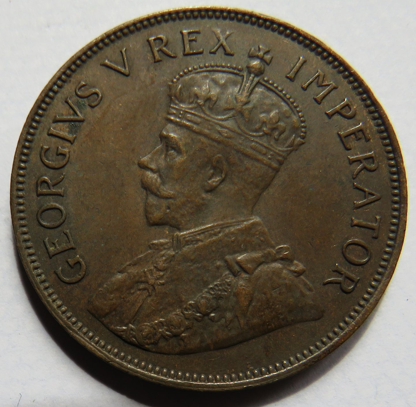 1933 King George V South Africa One Penny Coin