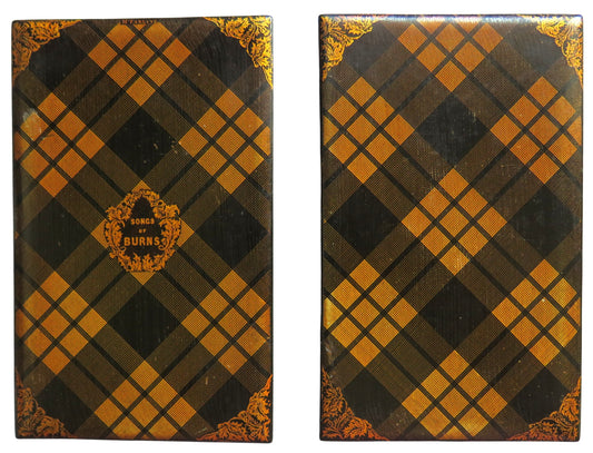 Antique Mauchline Tartan Ware Book Boards "Songs of Burns" McFarlane