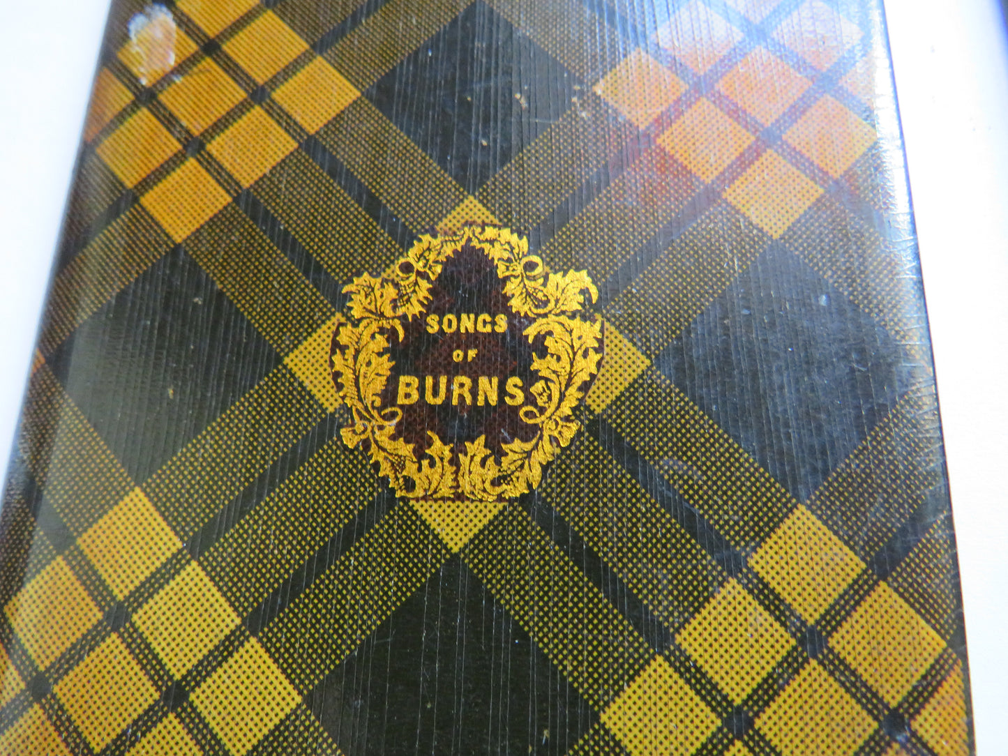 Antique Mauchline Tartan Ware Book Boards "Songs of Burns" McFarlane