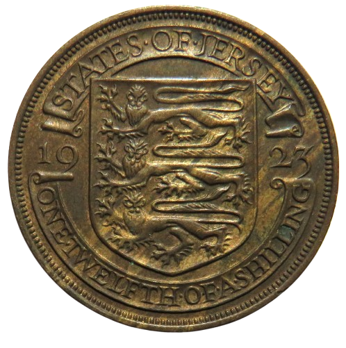 1923 King George V States Of Jersey 1/12th of a Shilling