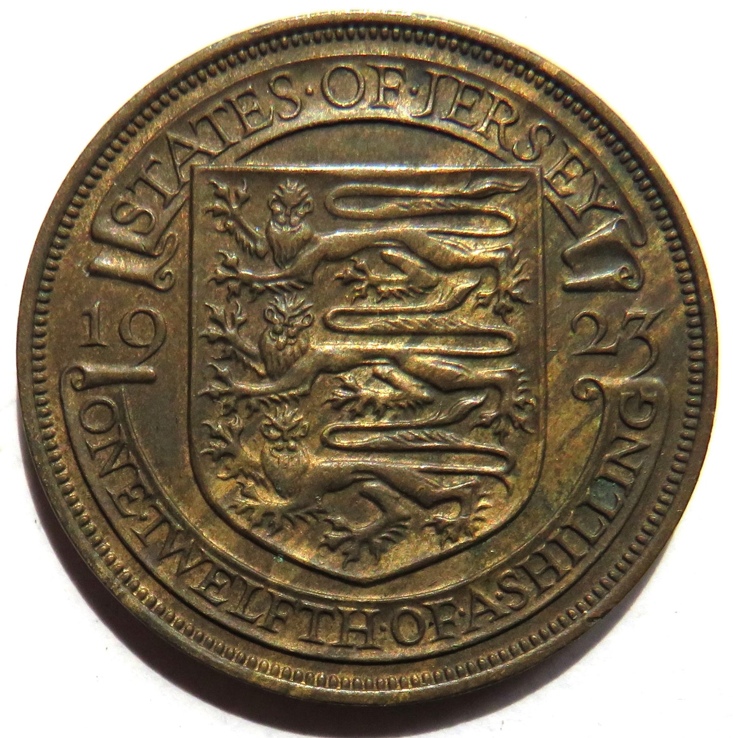 1923 King George V States Of Jersey 1/12th of a Shilling