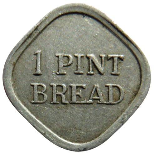 PIMCO 1 Pint Bread Vintage Token Portsea Island Mutual Co-operative Society