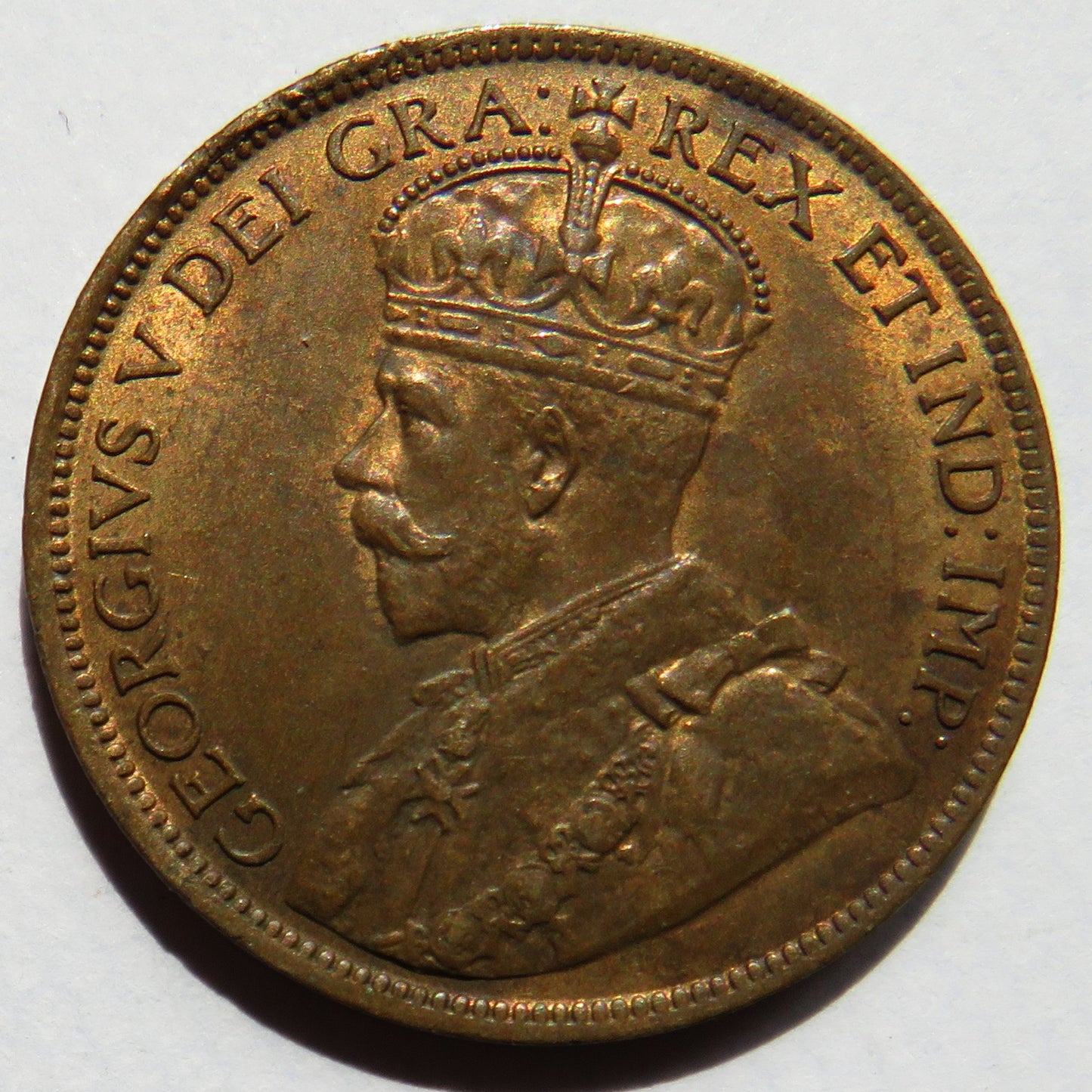 1917 King King George V Canada One Cent Coin In Higher Grade