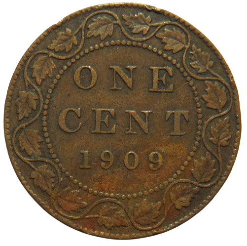 1909 King Edward VII Canada One Cent Coin