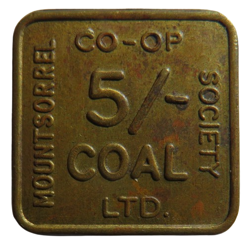 Mountsorrel Cooperative Society 5/- Coal Token