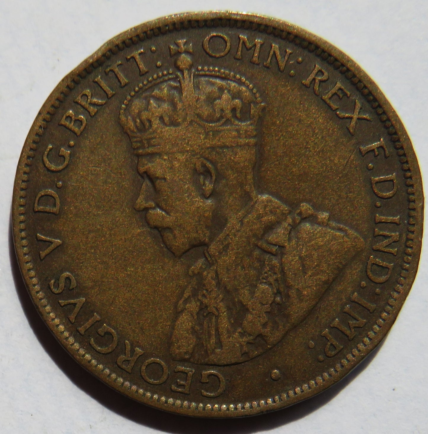 1913 King George V States of Jersey 1/24th of a Shilling Coin
