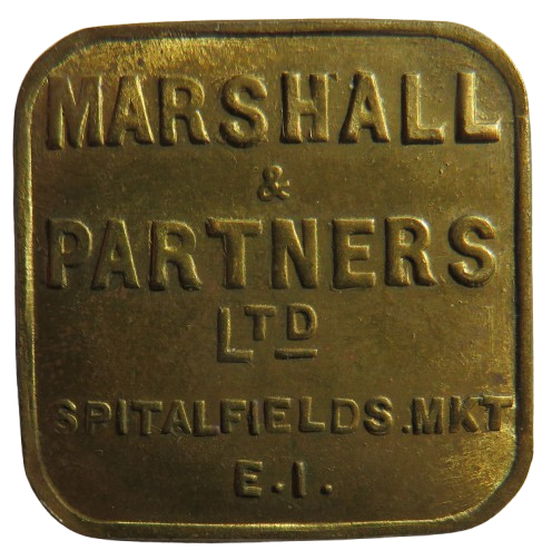 Marshall & Partners Ltd Spitalfields Market 5/- Token