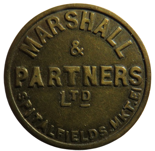 Marshall & Partners Ltd Spitalfields Market 10/- Token