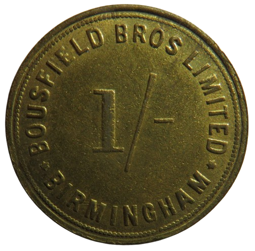 Bousfield Bros Limited Birmingham 1/- One Shilling Token