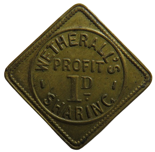 Wetherall's Profit 1d Sharing Vintage Token