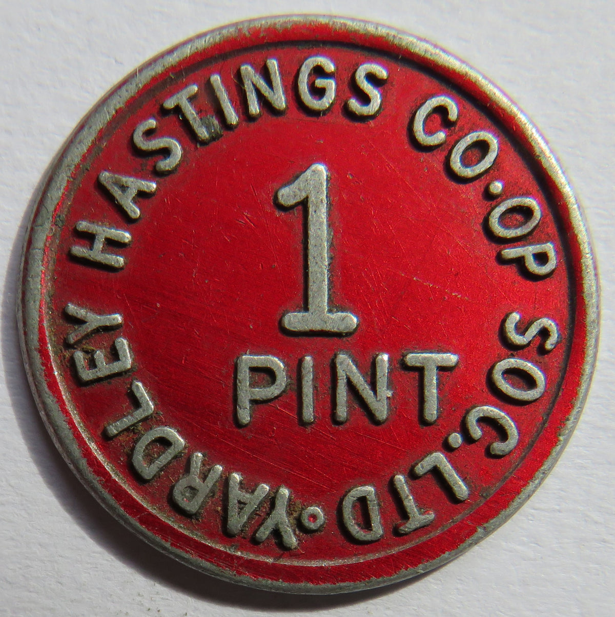 Yardley Hastings Cooperative Society 1 Pint Token