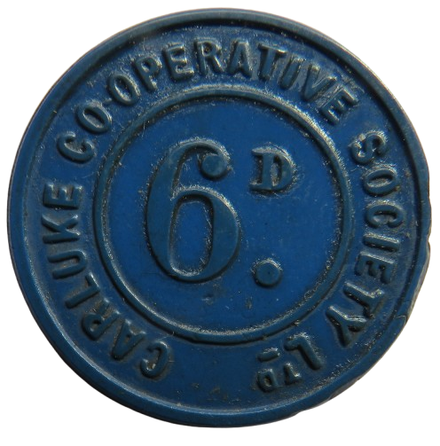 Carluke Cooperative Society 6d Sixpence Vintage Token