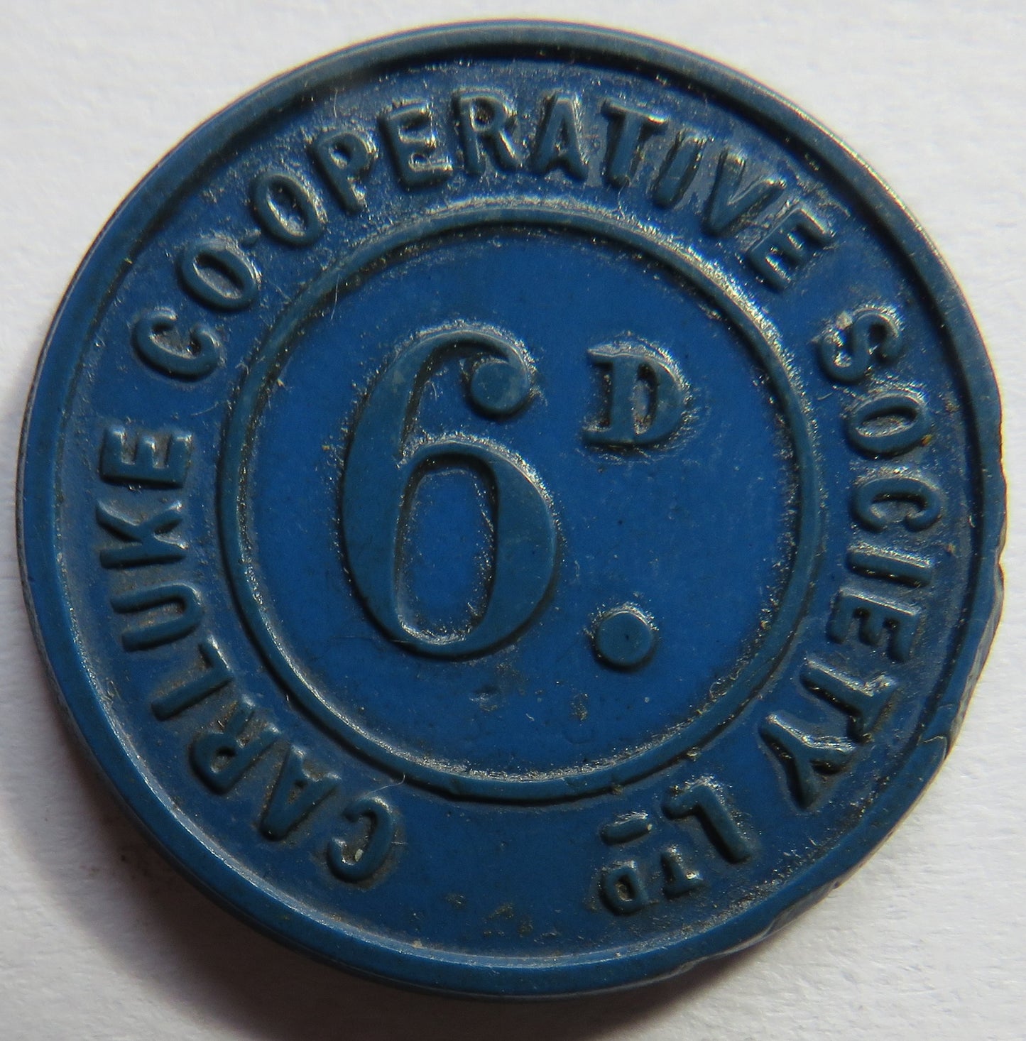 Carluke Cooperative Society 6d Sixpence Vintage Token