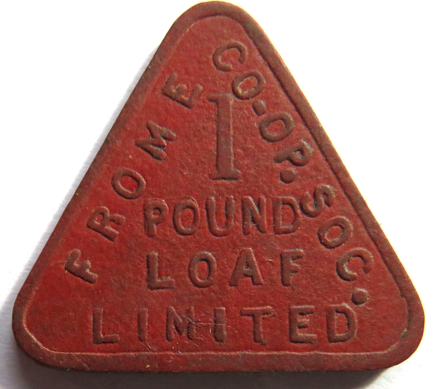 Frome Cooperative Society 1 Pound Loaf Vintage Token