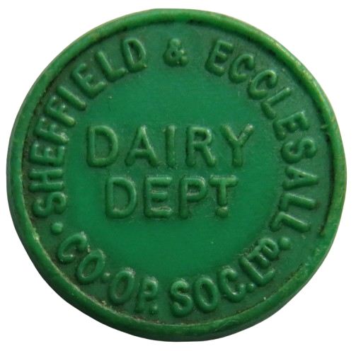 Sheffield & Ecclesall Co-op Society Dairy Department 1 pt Token