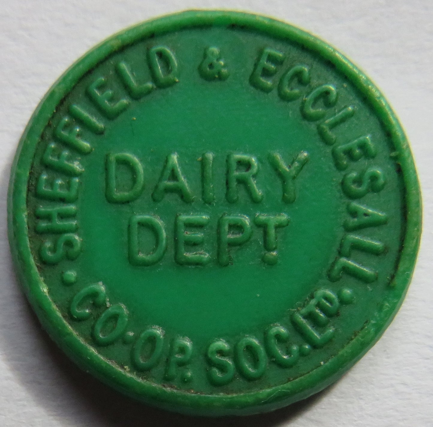 Sheffield & Ecclesall Co-op Society Dairy Department 1 pt Token