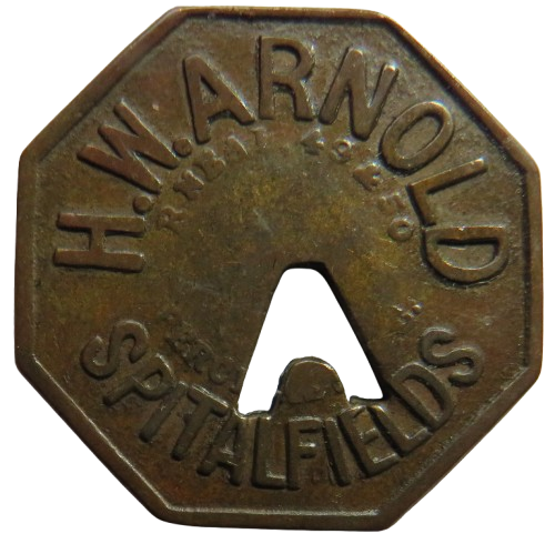 H. Arnold Spitalfields 4 Shilling Token
