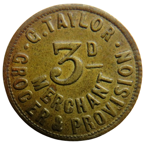 G. Taylor Grocer & Provision Merchant 3d Token Aston
