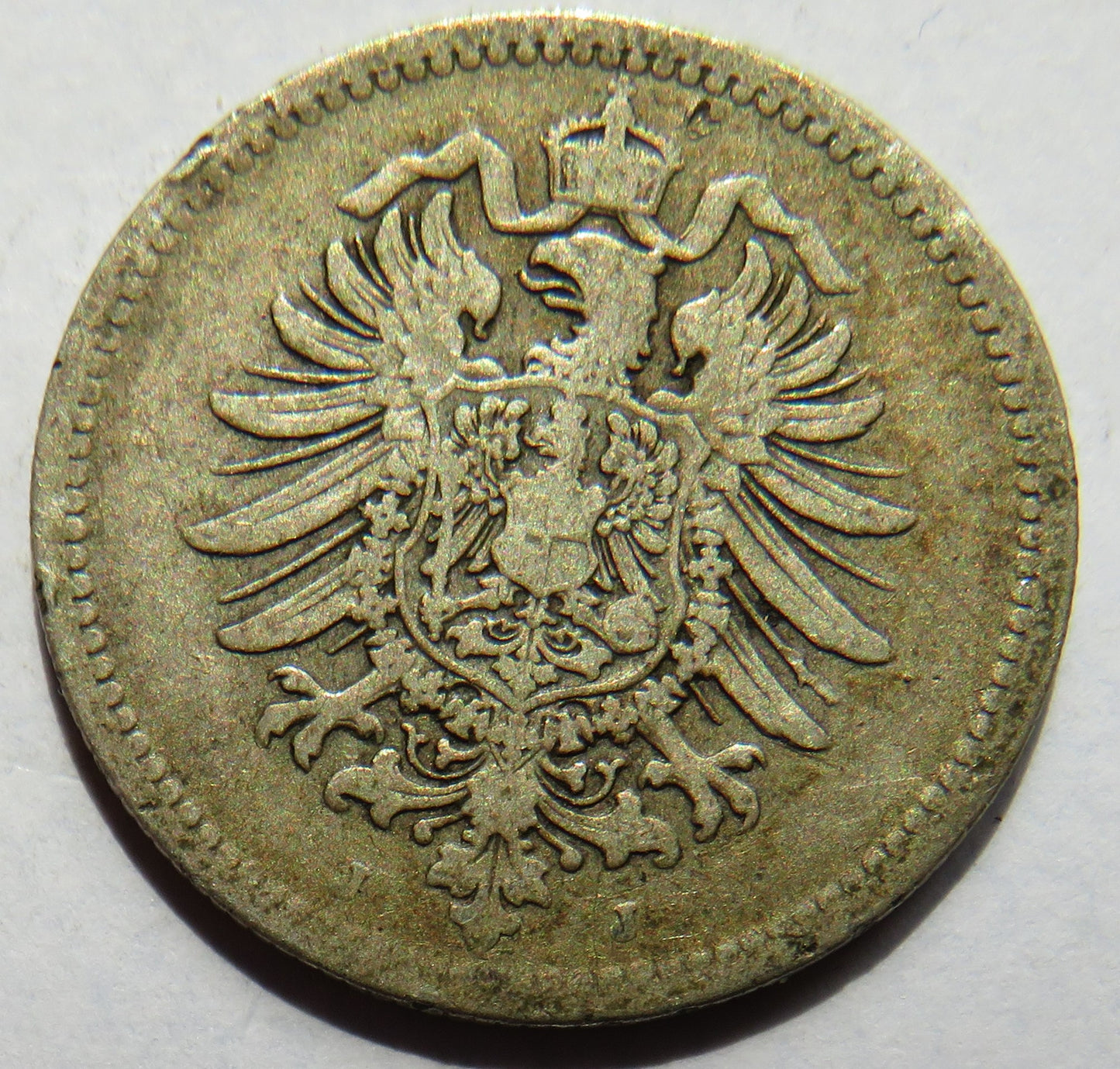 1876-J Germany Silver 50 Pfennig Coin