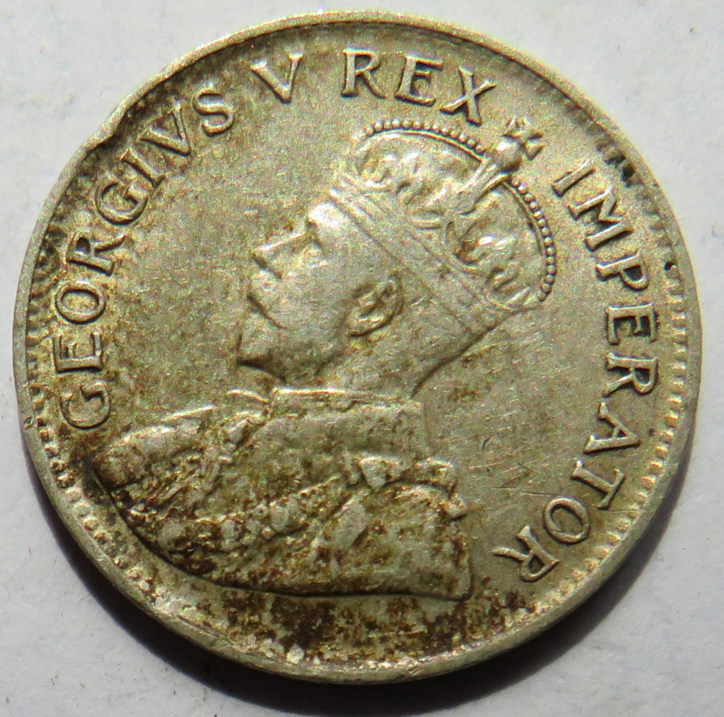 1933 King George V South Africa Silver Threepence Coin