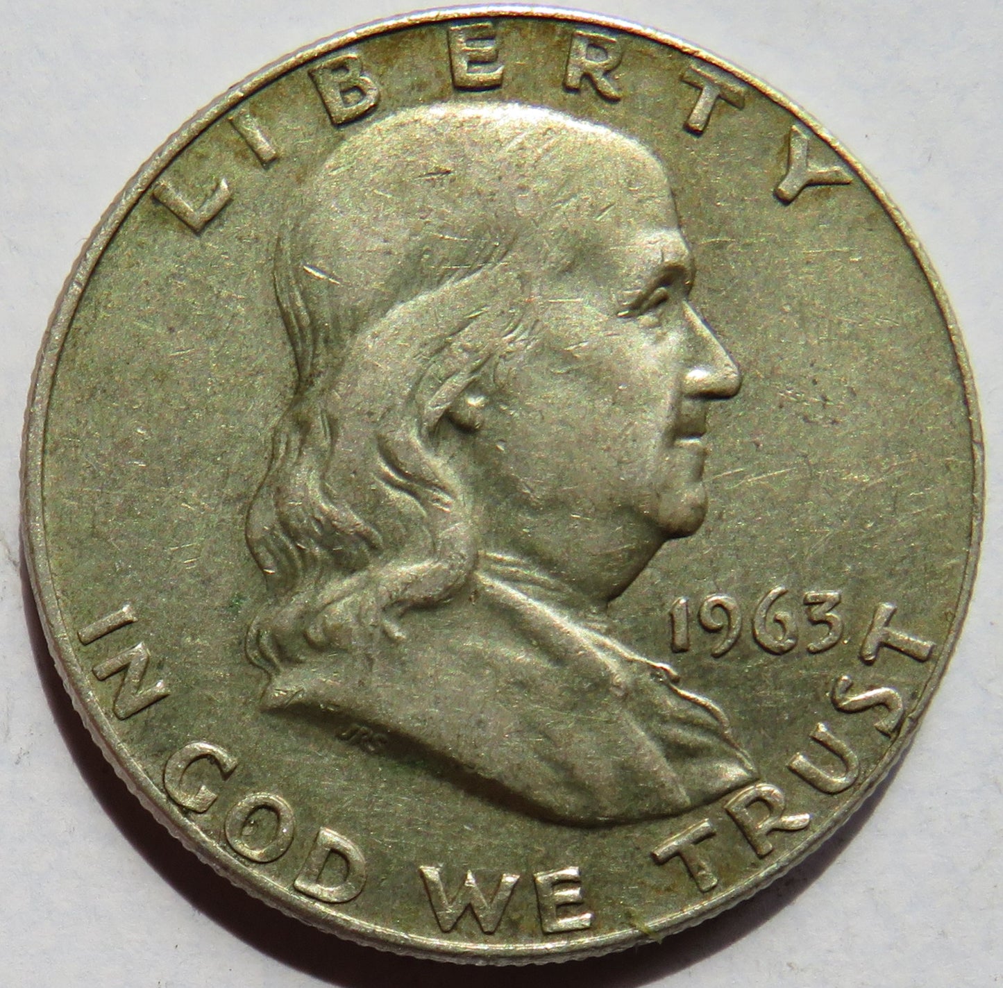 1963 USA Silver Franklin $1/2 Half Dollar Coin